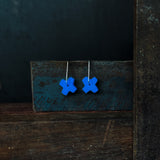 Crossed Dangles - Electric Blue - Tiny
