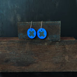 Crossed Nought Dangles - Electric Blue - Small