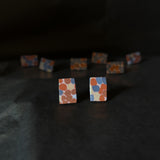 Opal Studs - Brown- Rectangle