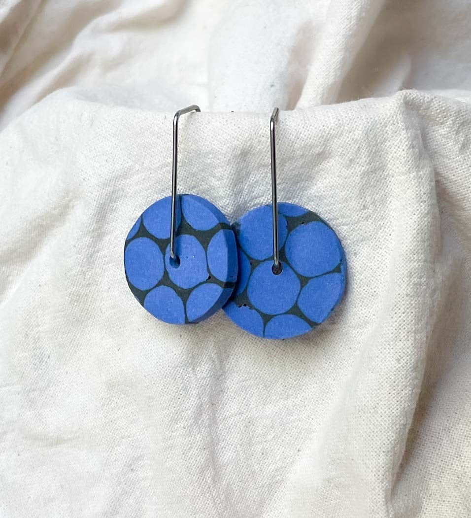 Mono Opal Dangles - Round - Blue - Small